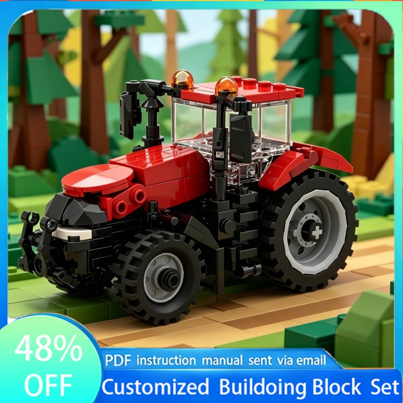 Heavy Equipment Stickers - 214ピース レーシング重機 MOC カスタマイズ モジュラービルディングブロック ブリック