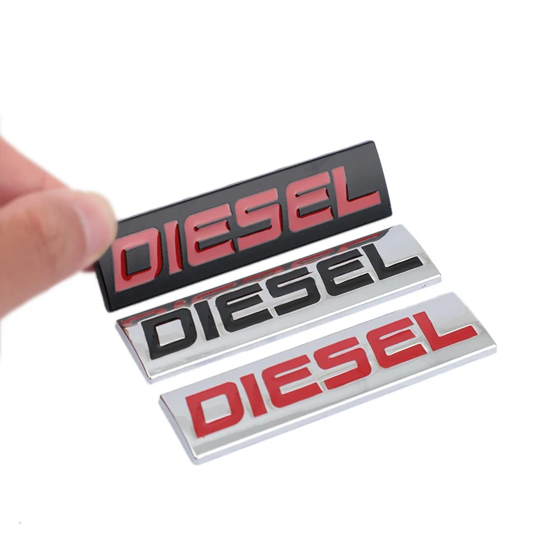 Heavy Equipment Stickers - ディーゼル車用ユニバーサル3Dメタルクロームエンブレム,車のバッジ,トランク,エンボス加工,アクセサリー