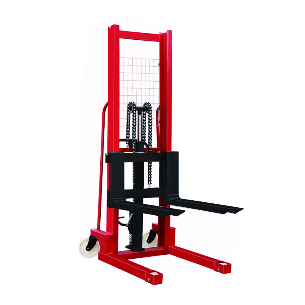 Electric Pallet Jack - 手動油圧式セルフリフティングスタッカー 1000kg マニュアルスタッカー、63インチリフト高さ 油圧パレットジャッキ 手動ハンドスタッカー フォークリフト
