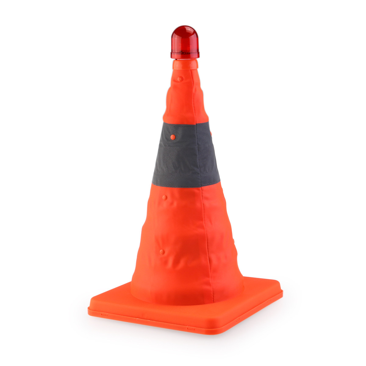 赤色反射材付き折りたたみ式45cm LED道路警告コーン、高 - Road Traffic Cone のレビューと価格