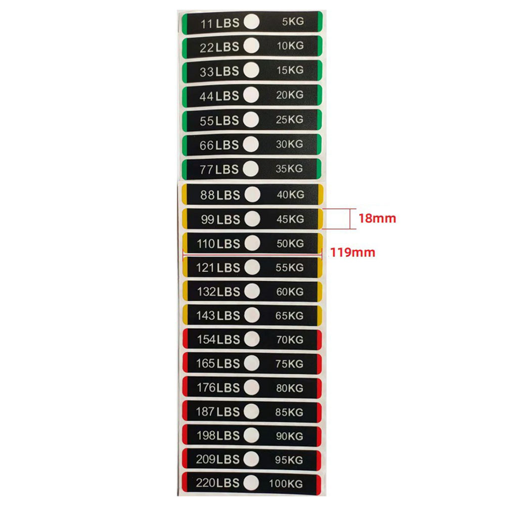 ウェイトステッカー 自己粘着式ウェイトスタックラベル ジム機 - Heavy Equipment Stickers のレビューと価格