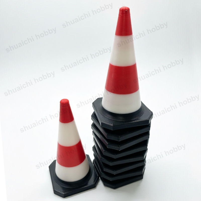 高さ70mmのミニチュア交通コーンモデル 赤白ストライプの道 - Road Traffic Cone のレビューと価格