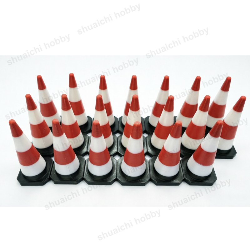 高さ70mmのミニチュア交通コーンモデル 赤白ストライプの道 - Road Traffic Cone のレビューと価格