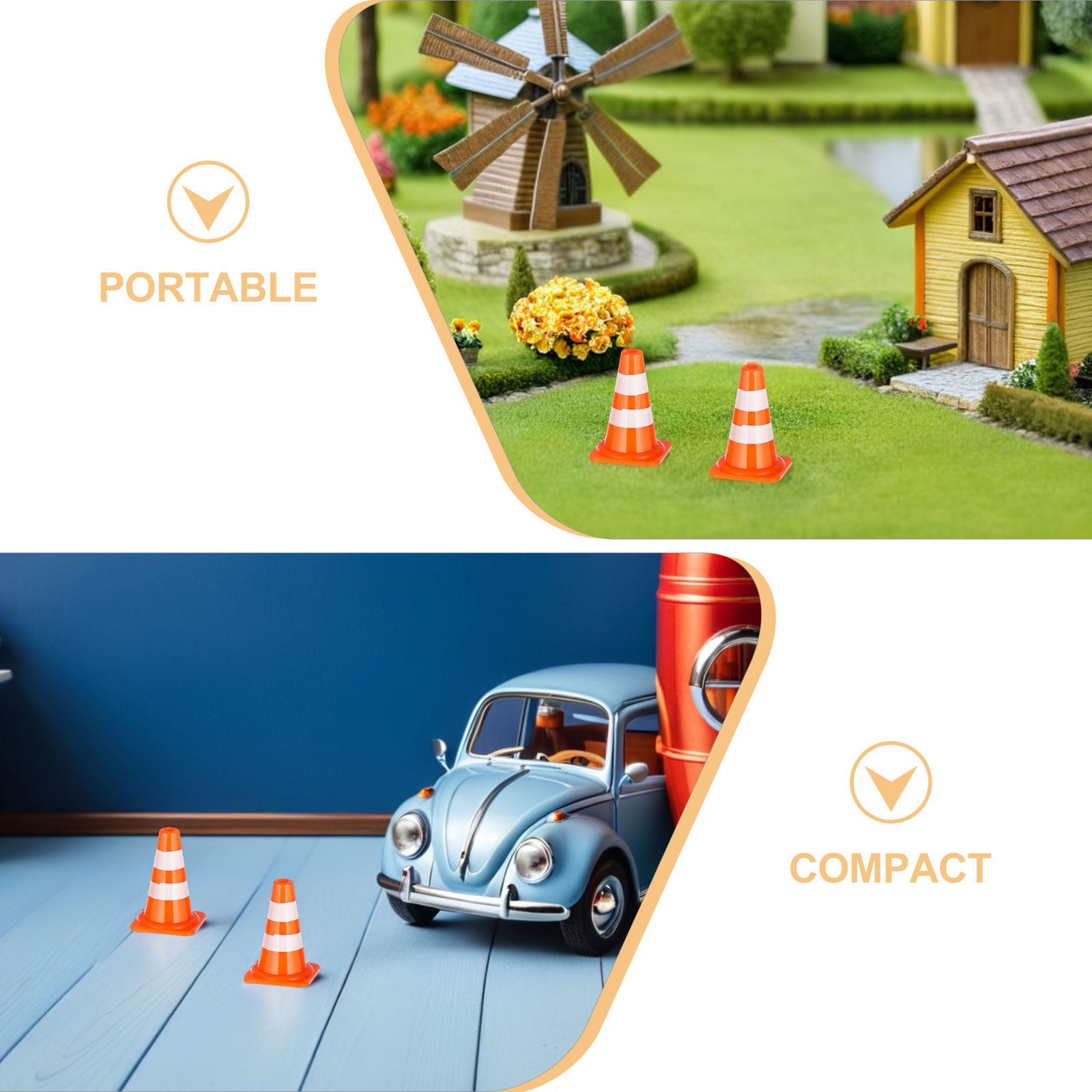 48個入りミニトラフィックコーン オレンジ コンパクトプラス - Road Traffic Cone のレビューと価格