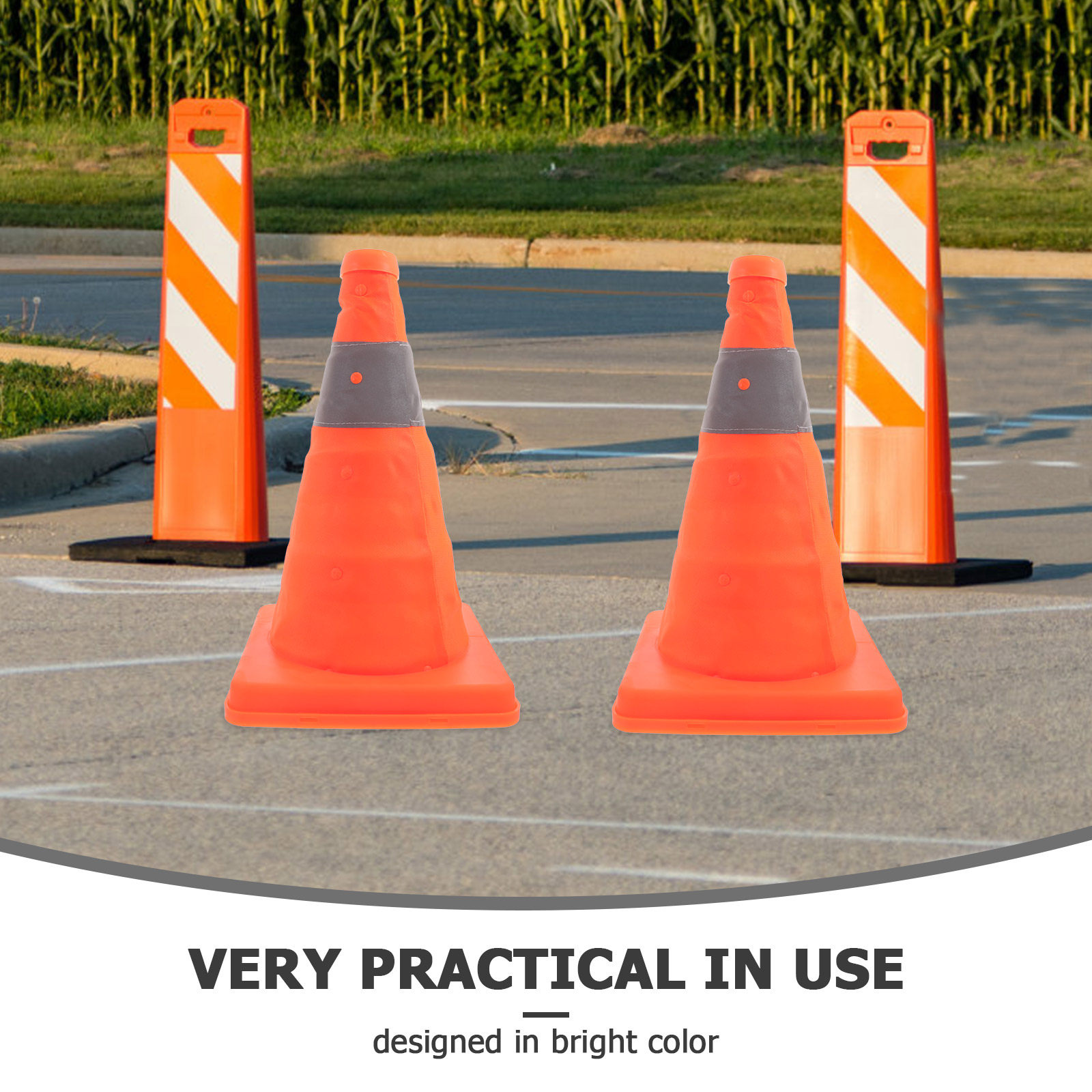 2個入り折りたたみ式トラフィックコーン、駐車場用高輝度道路安 - Road Traffic Cone のレビューと価格