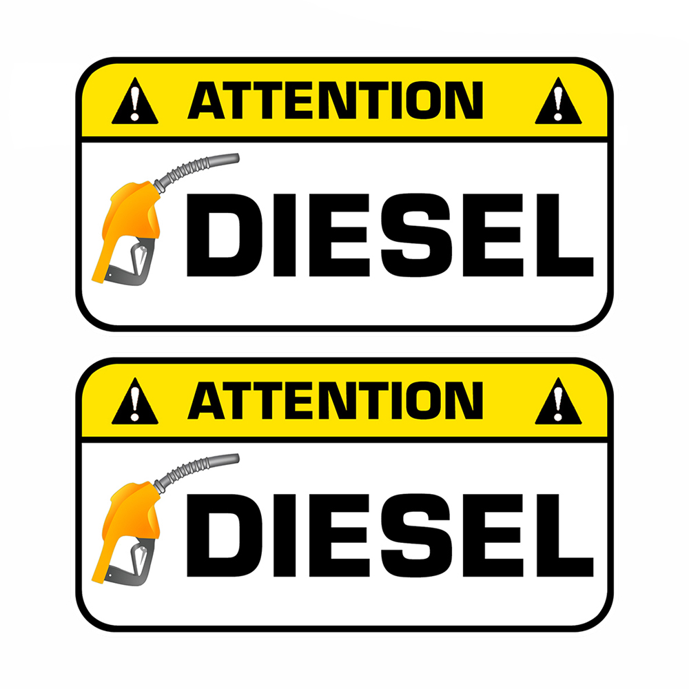 2 個 7 センチメートル注意ディーゼルガソリン自動車用ステ - Heavy Equipment Stickers のレビューと価格