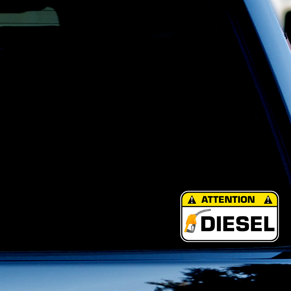 2 個 7 センチメートル注意ディーゼルガソリン自動車用ステ - Heavy Equipment Stickers のレビューと価格