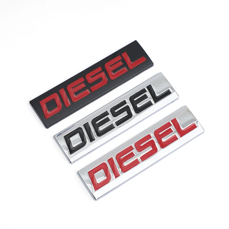 ディーゼル車用ユニバーサル3Dメタルクロームエンブレム,車の - Heavy Equipment Stickers のレビューと価格