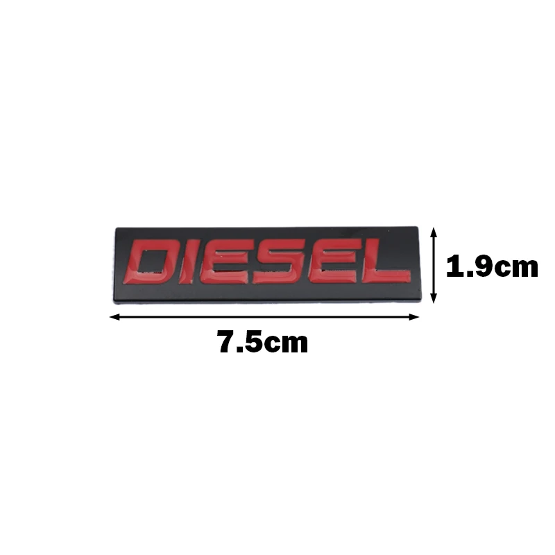 ディーゼル車用ユニバーサル3Dメタルクロームエンブレム,車の - Heavy Equipment Stickers のレビューと価格
