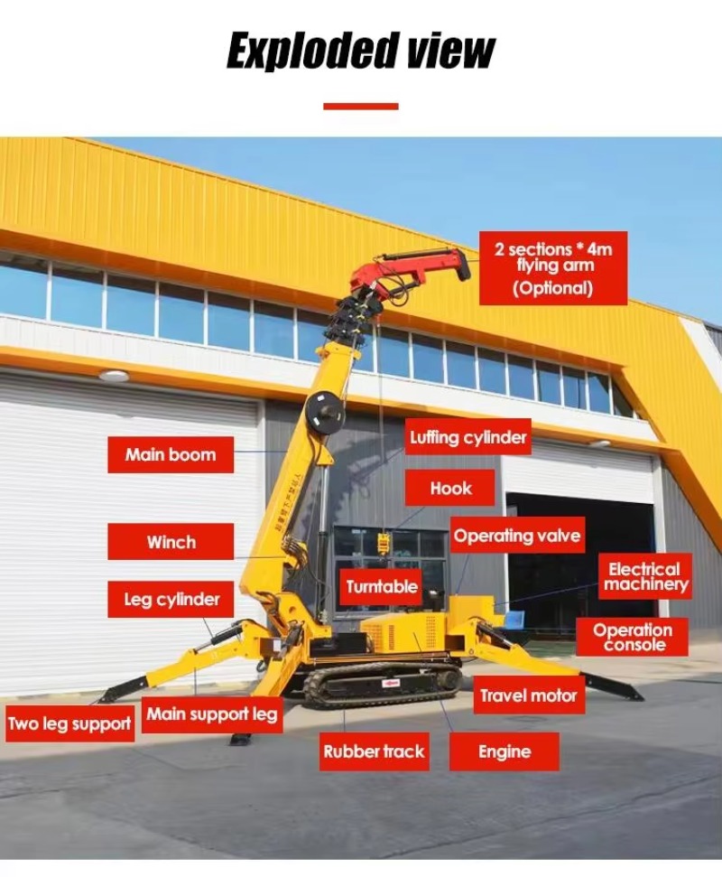 8T油圧スパイダークレーンヘビーデューティーミニクローラーク - Heavy Equipment Handling のレビューと価格
